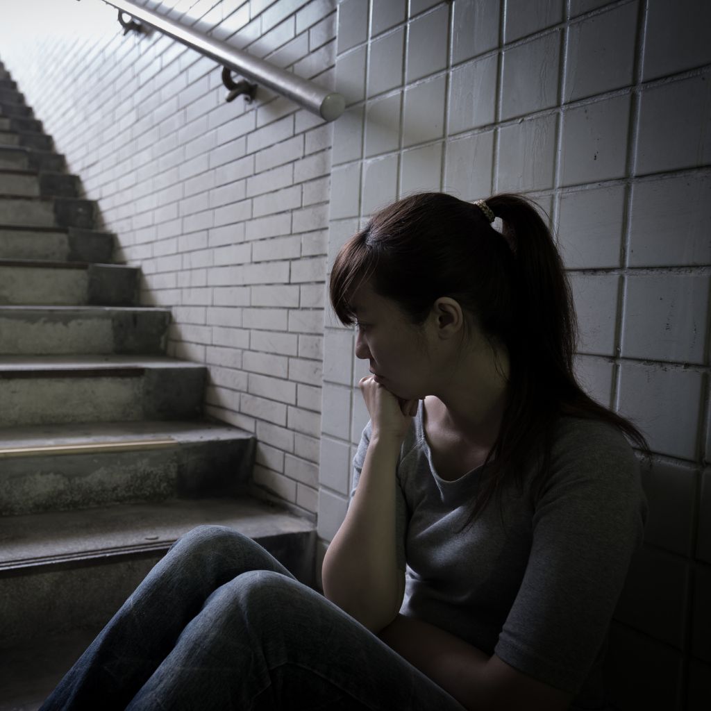 woman in despair and crisis